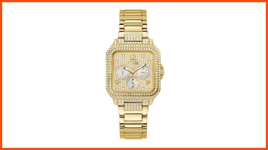 harga jam guess original deco ladies dress gold tone colour