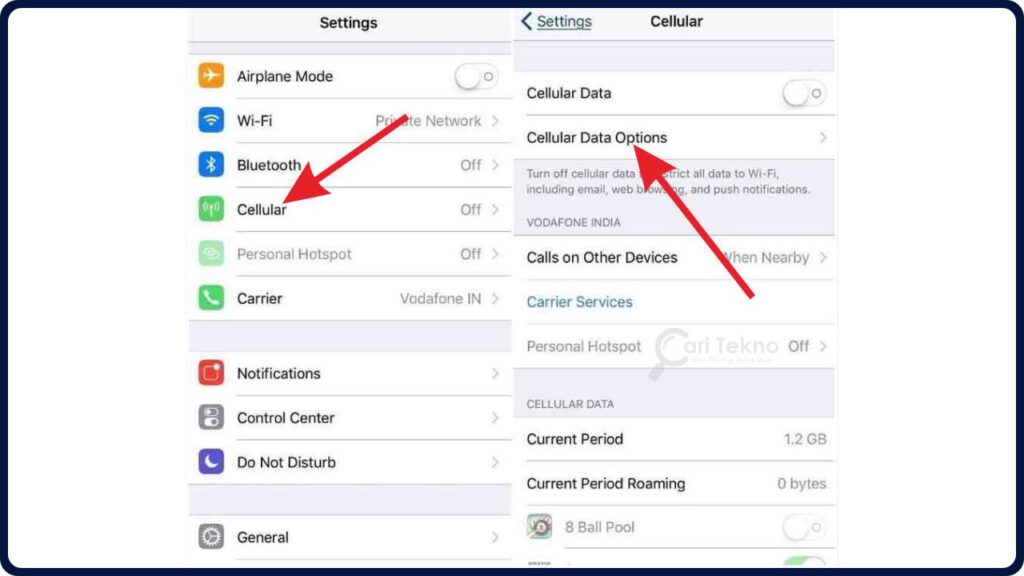 cara setting apn di iphone