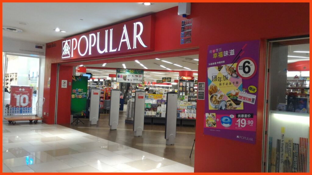 kedai buku popular johor bahru popular city square