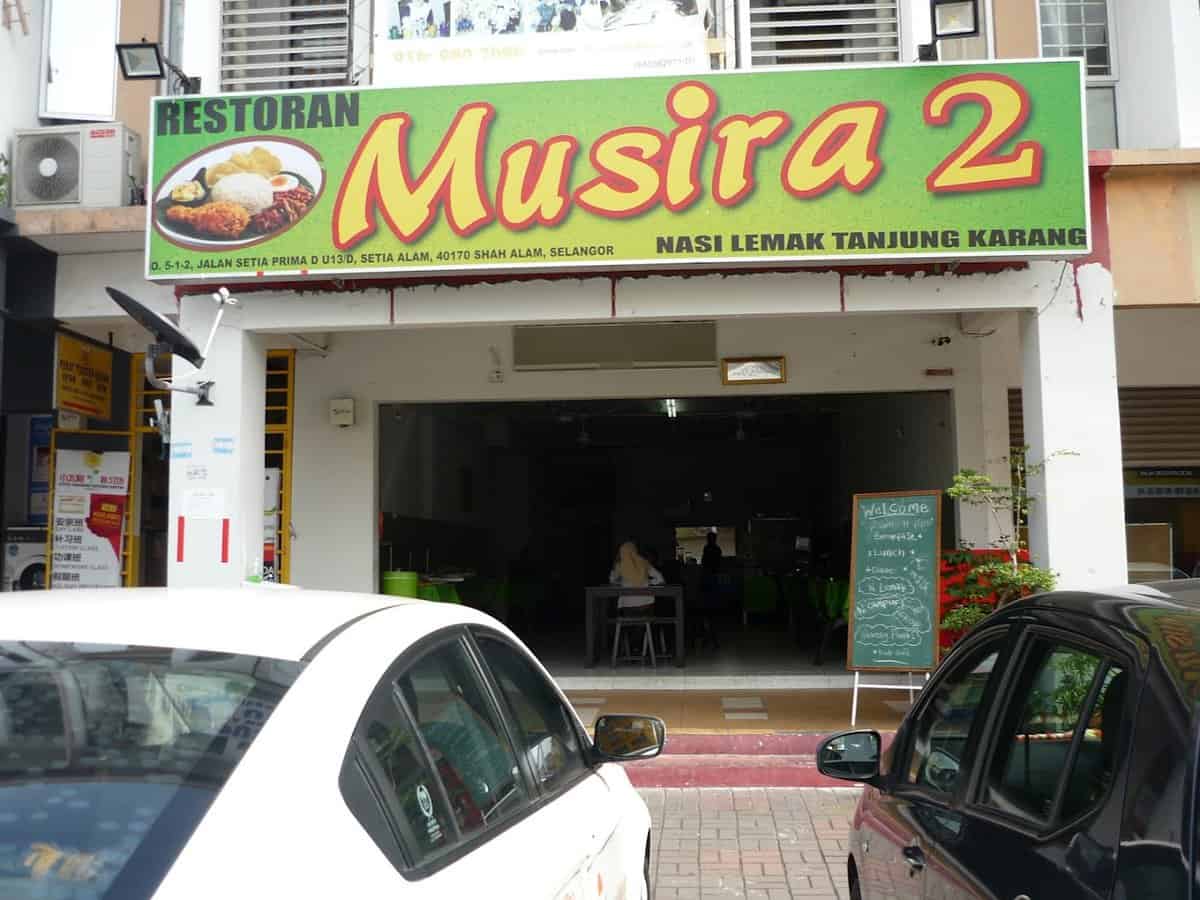 Restoran Musira 2, Nasi Lemak Tg Karang Kedai Makan Di Setia Alam
